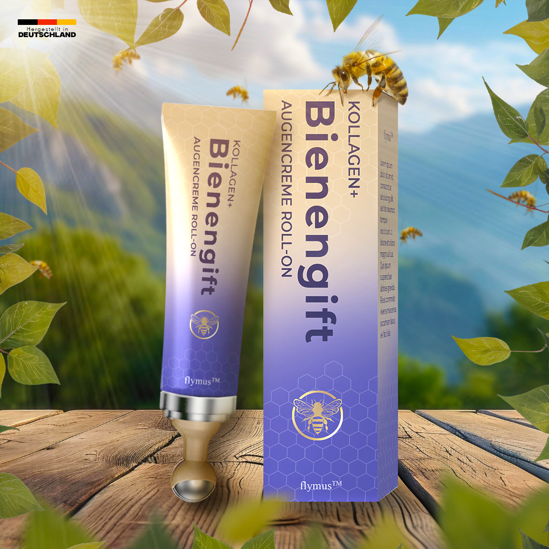 🐝 flysmus™ Kollagen+ Bienengift Augencreme Roll-on 🇩🇪 Vom Dermatologen genehmigt