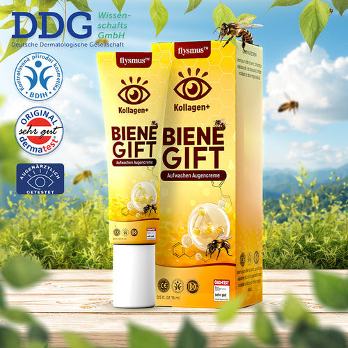 🍀 flysmus™ Kollagen+ Bienengift Aufwachen Augencreme 🇩🇪 Vom Dermatologen genehmigt