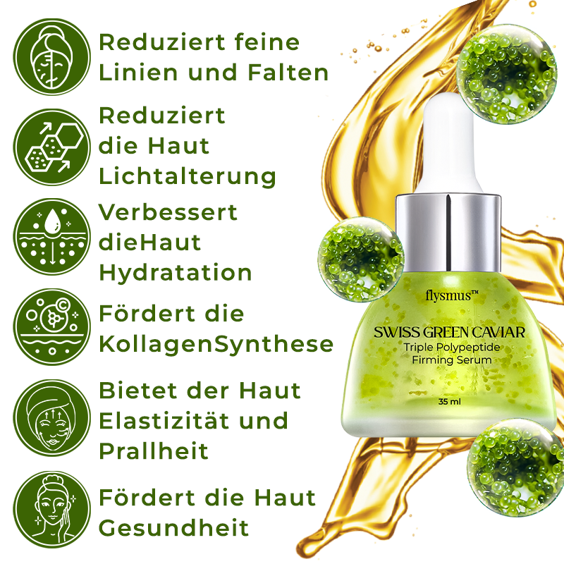 flysmus™ Schweizer Grüner Kaviar Straffendes Dreifach-Polypeptid-Serum