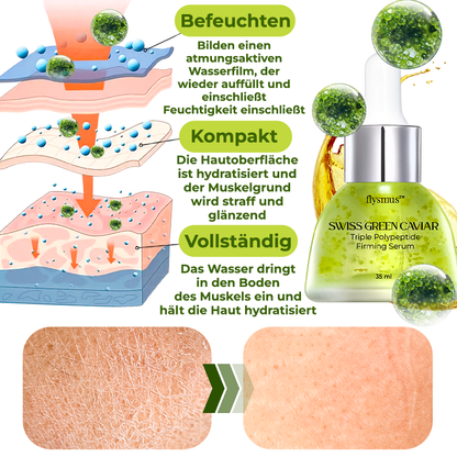 flysmus™ Schweizer Grüner Kaviar Straffendes Dreifach-Polypeptid-Serum